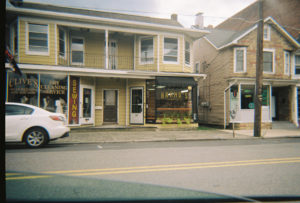 A photo fo some businesses on a main street in PA