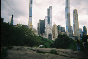 A photo of the city skyline in Central Park