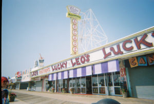 A photo of "Lucky Leo's" Arcade on the boardwalk in NJ